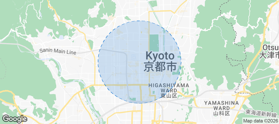 Nakagyo Ward Airbnb map